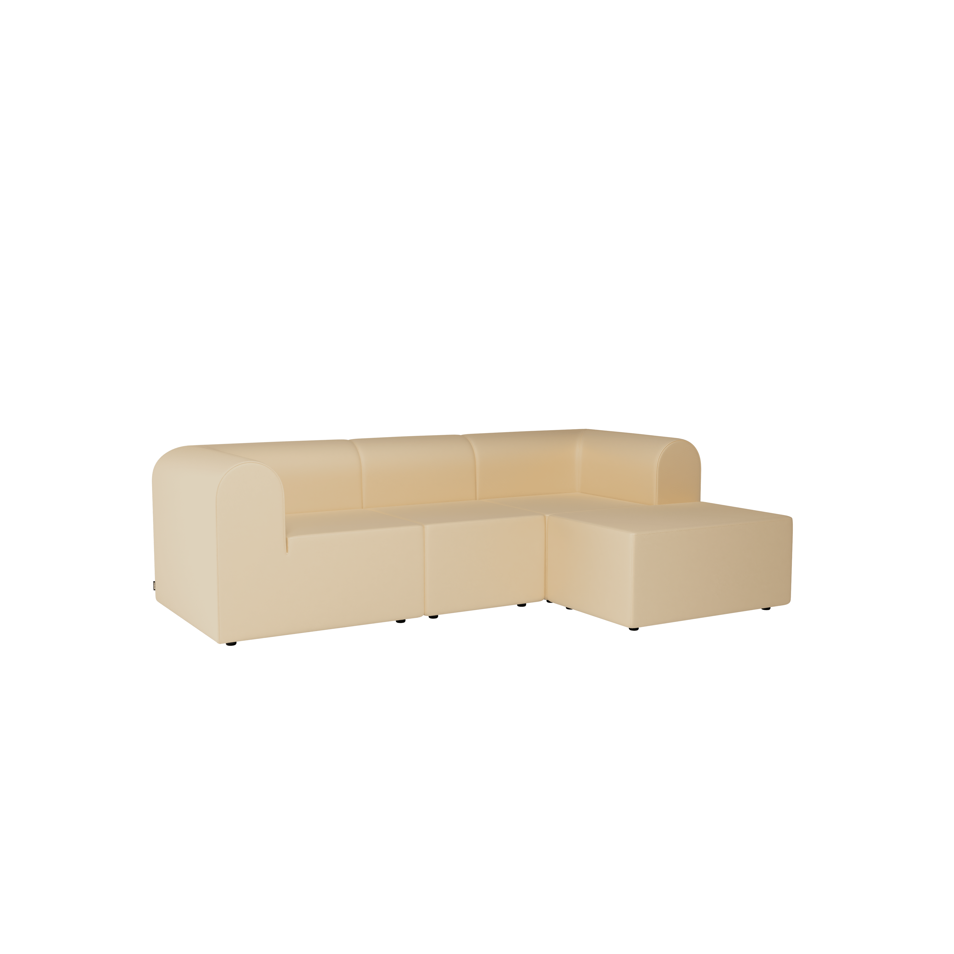 Paradigm 3-seater Sofa With Pouffe Right